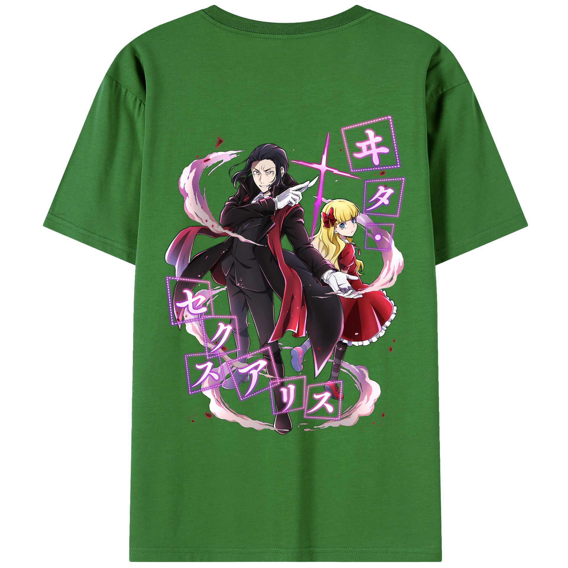 （画像用） 文豪ストレイドッグス Bungo Stray Dogs レディース半袖Tシャツ(バックプリント)
